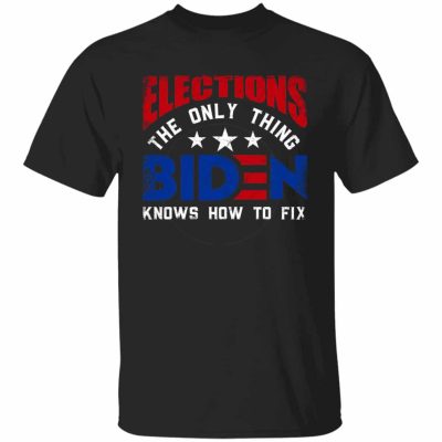 16 HG. Election The Only Thing Biden (4), Black, Unisex T-Shirt