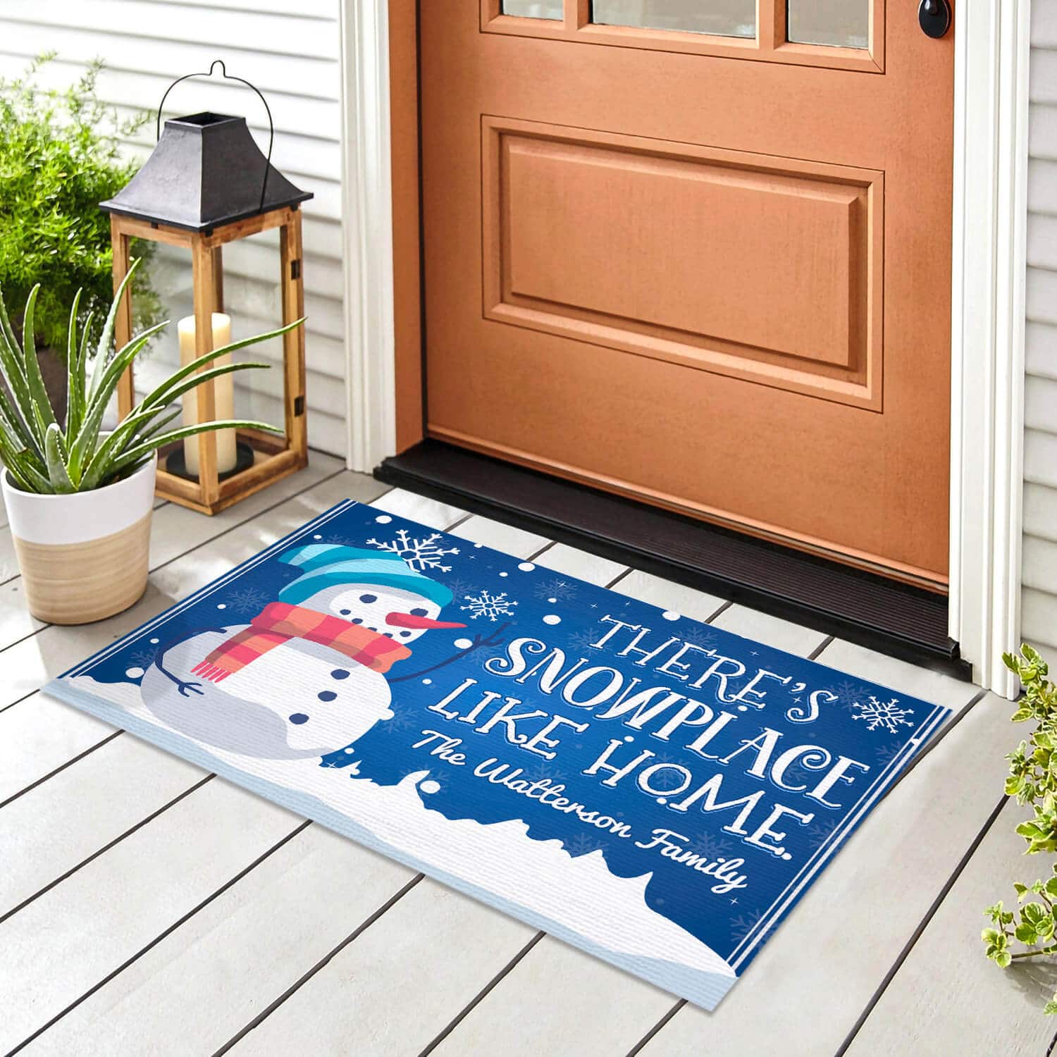 2TM. Snowplace Like Home (Sample Design) Doormat mockup 8