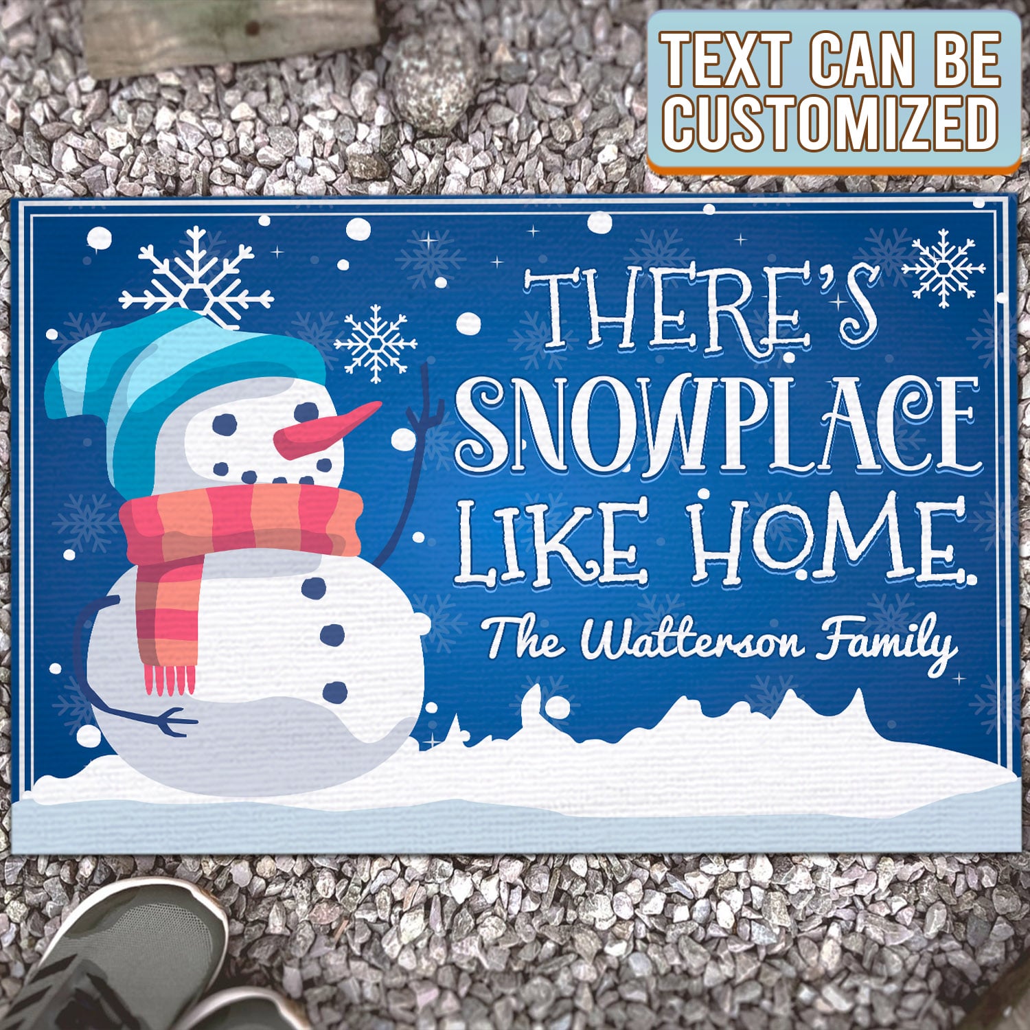 2TM. Snowplace Like Home (Custom Text) Mockup 1