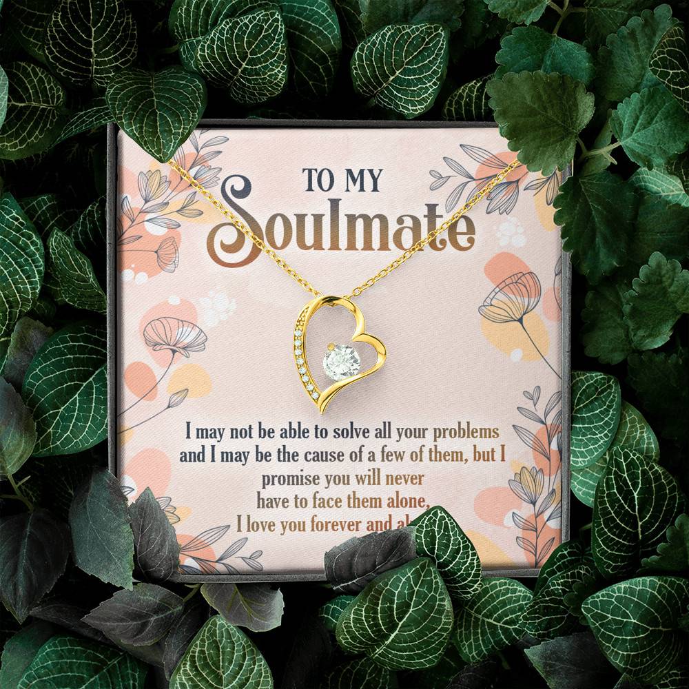 To My Soulmate I May Not Be To Solve All Your Problems To My Girlfriend Forever Love Heart Pendant Necklace