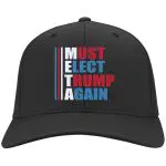 2VT. Must Elect Trump Again hat, Black, Twill Cap 2VT. Must Elect Trump Again hat, Black, Twill Cap