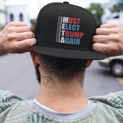 Alternative view of Must Elect Trump Again Funny Twill Cap - High-Profile Snapback Hat - Support Trump Hat