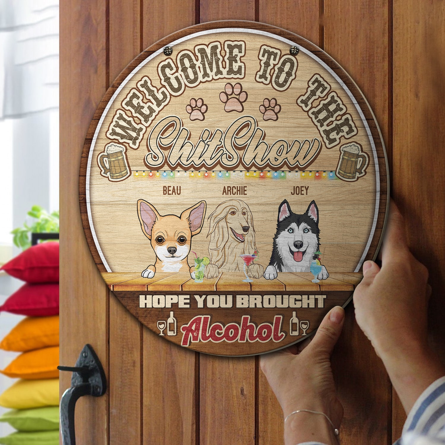 3. Welcome to Shitshow (Sample Design 3) Door Sign Mockup 13