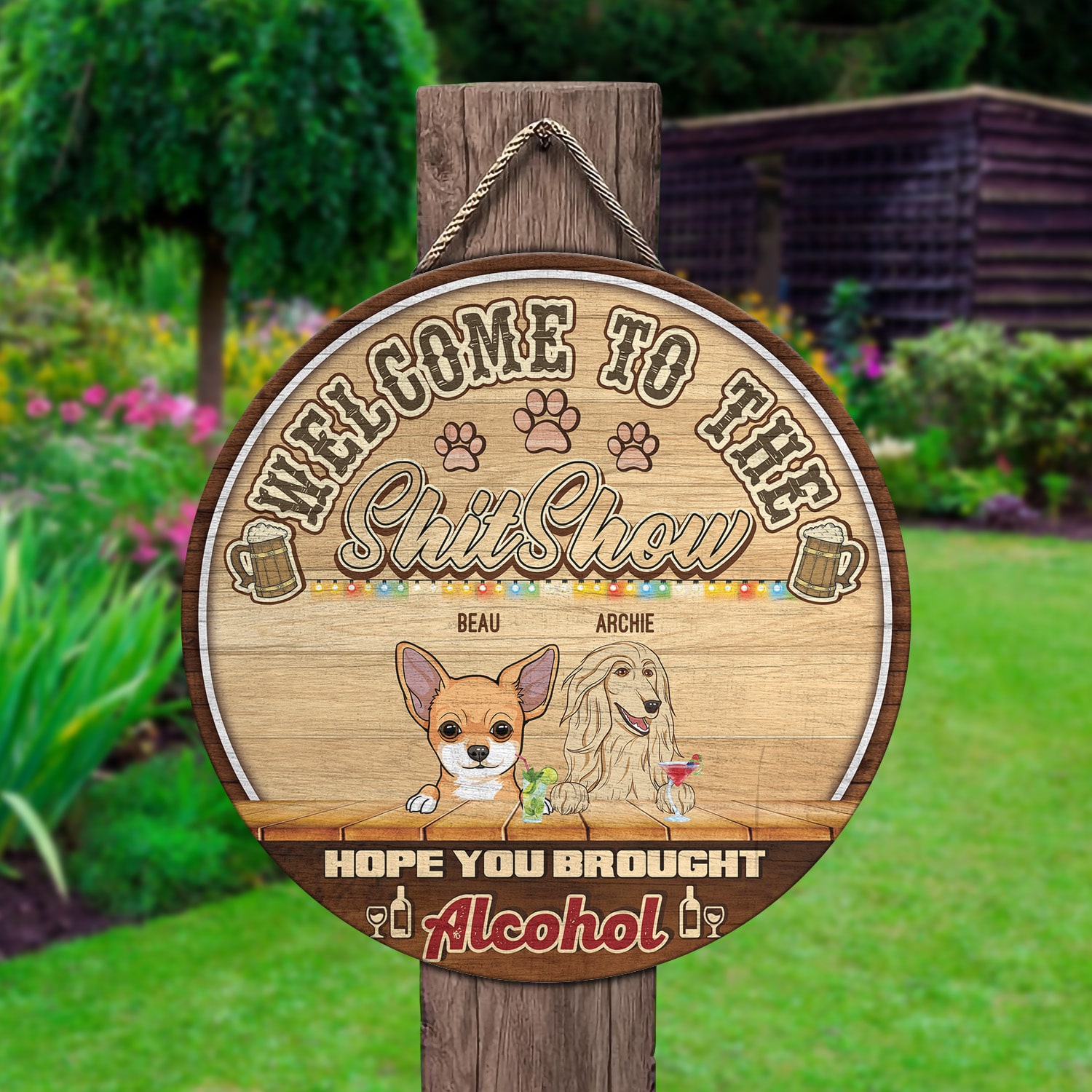 3. Welcome to Shitshow (Sample Design 2) Door Sign Mockup 2
