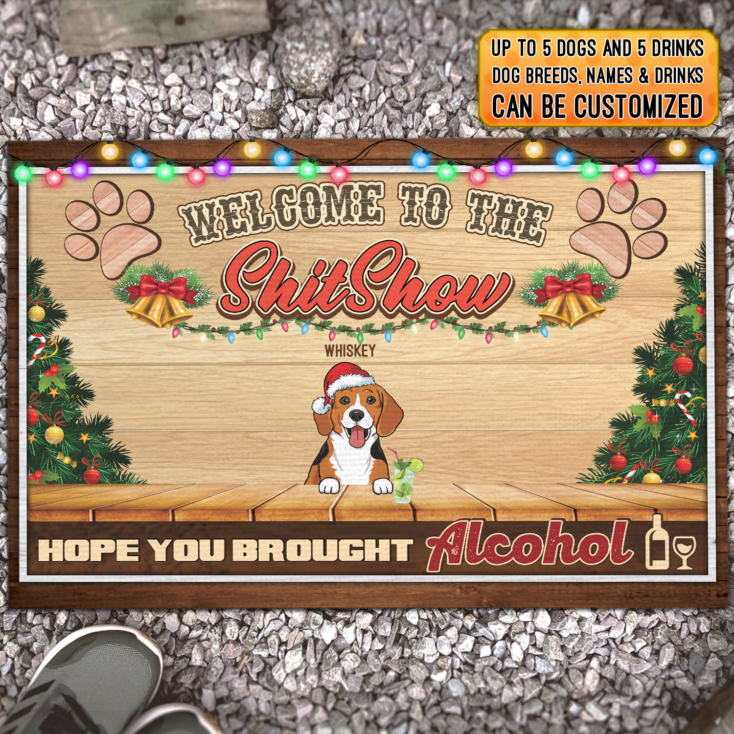 3. Welcome to Shitshow (doormat - clipart - custom text) mk1