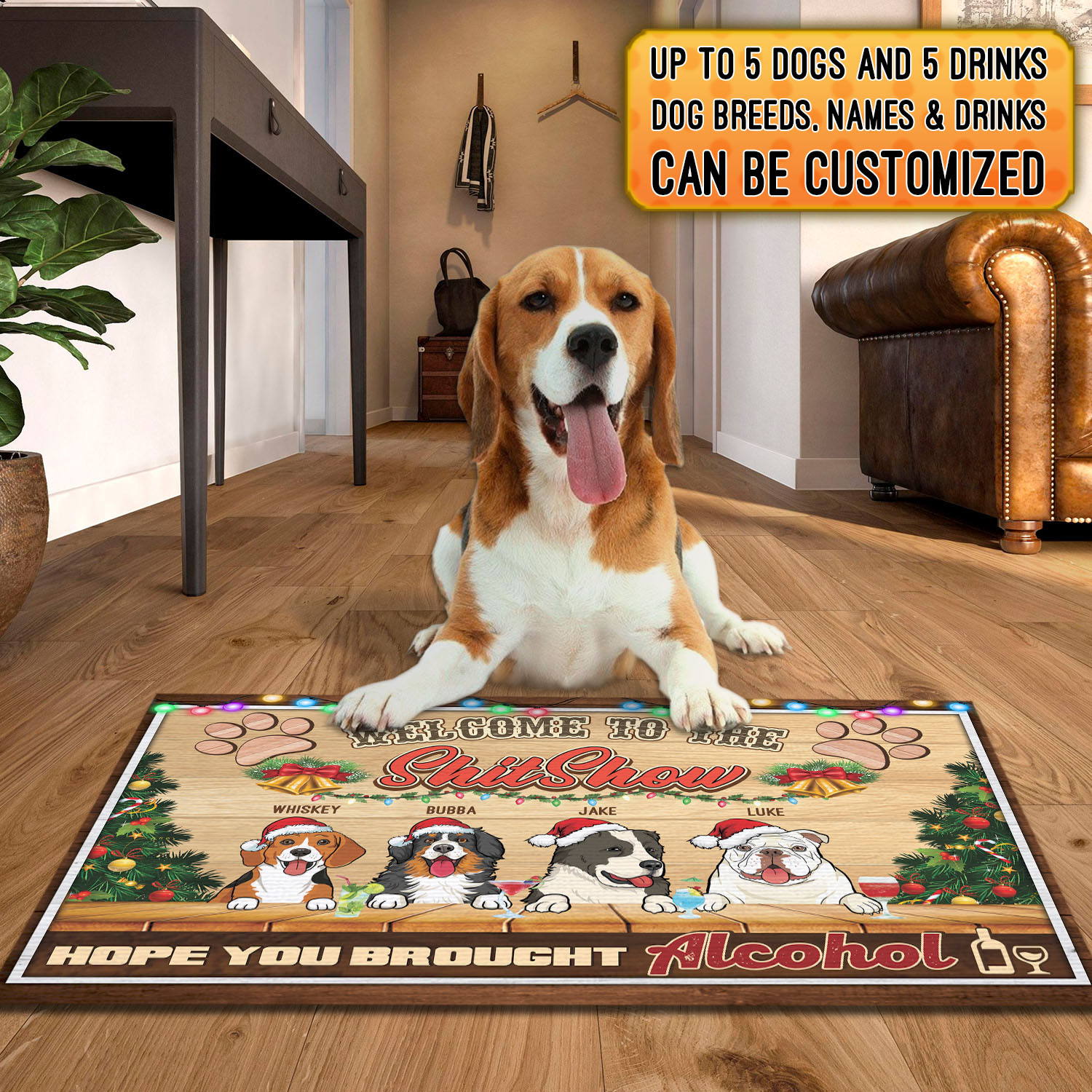 3. Welcome to Shitshow (doormat - clipart - custom text) mk3