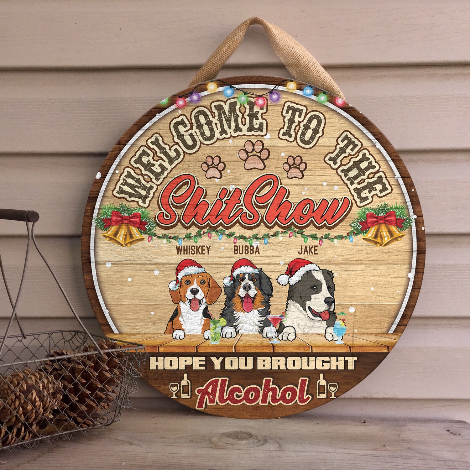 3. Welcome to Shitshow (Sample Design 3) Door Sign Mockup 4