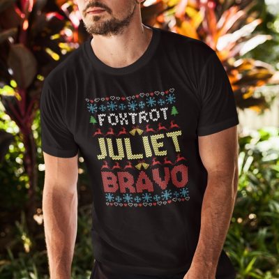 Alternative view of Foxtrot Juliet Bravo Joe Biden FJB Ugly Christmas Sweater T-shirt - Hoodie - Pro America Anti Biden Sweatshirt