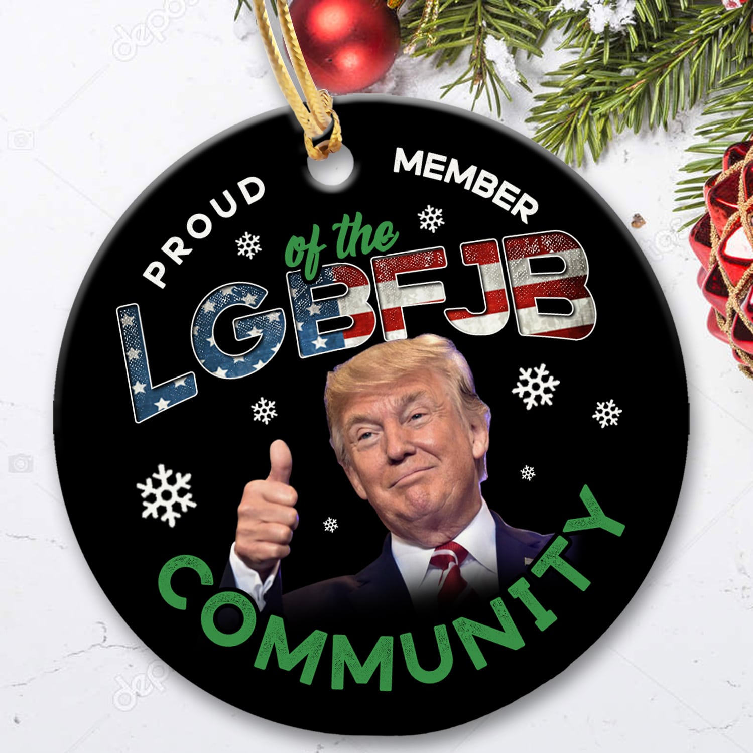4VT. Trump Proud Member ornament mk3