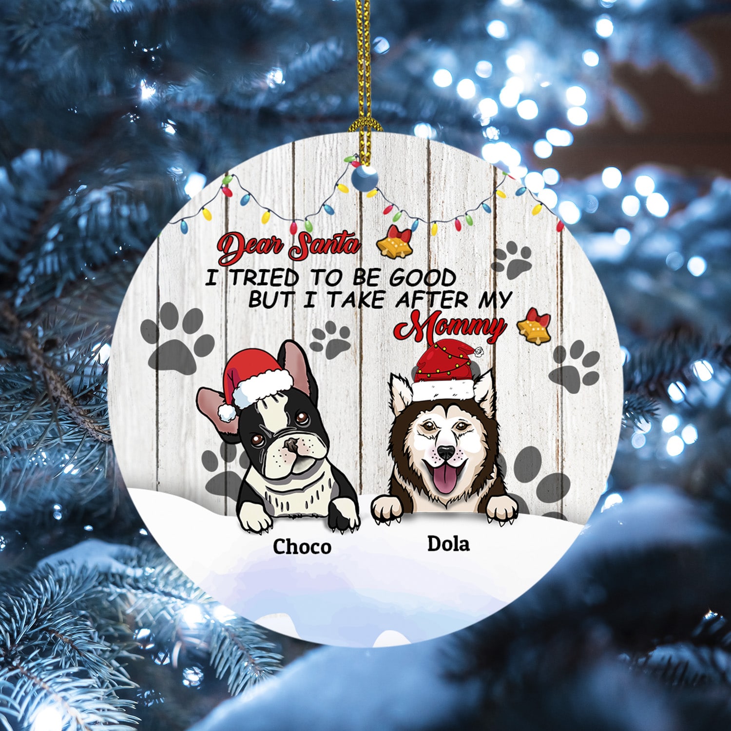 3O. Dear Santa 2-sample design Circle Mockup 4