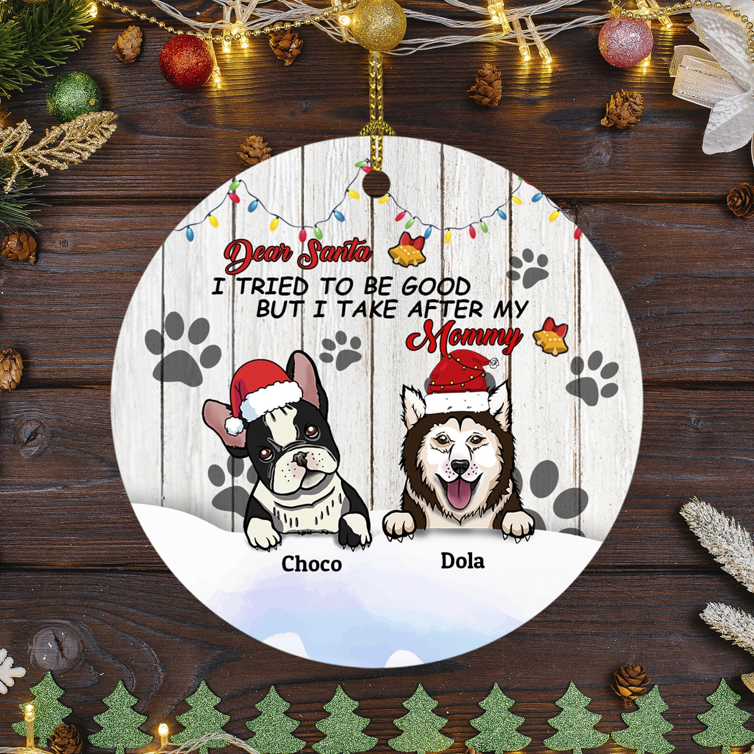 3O. Dear Santa 2-sample design Circle Mockup 6