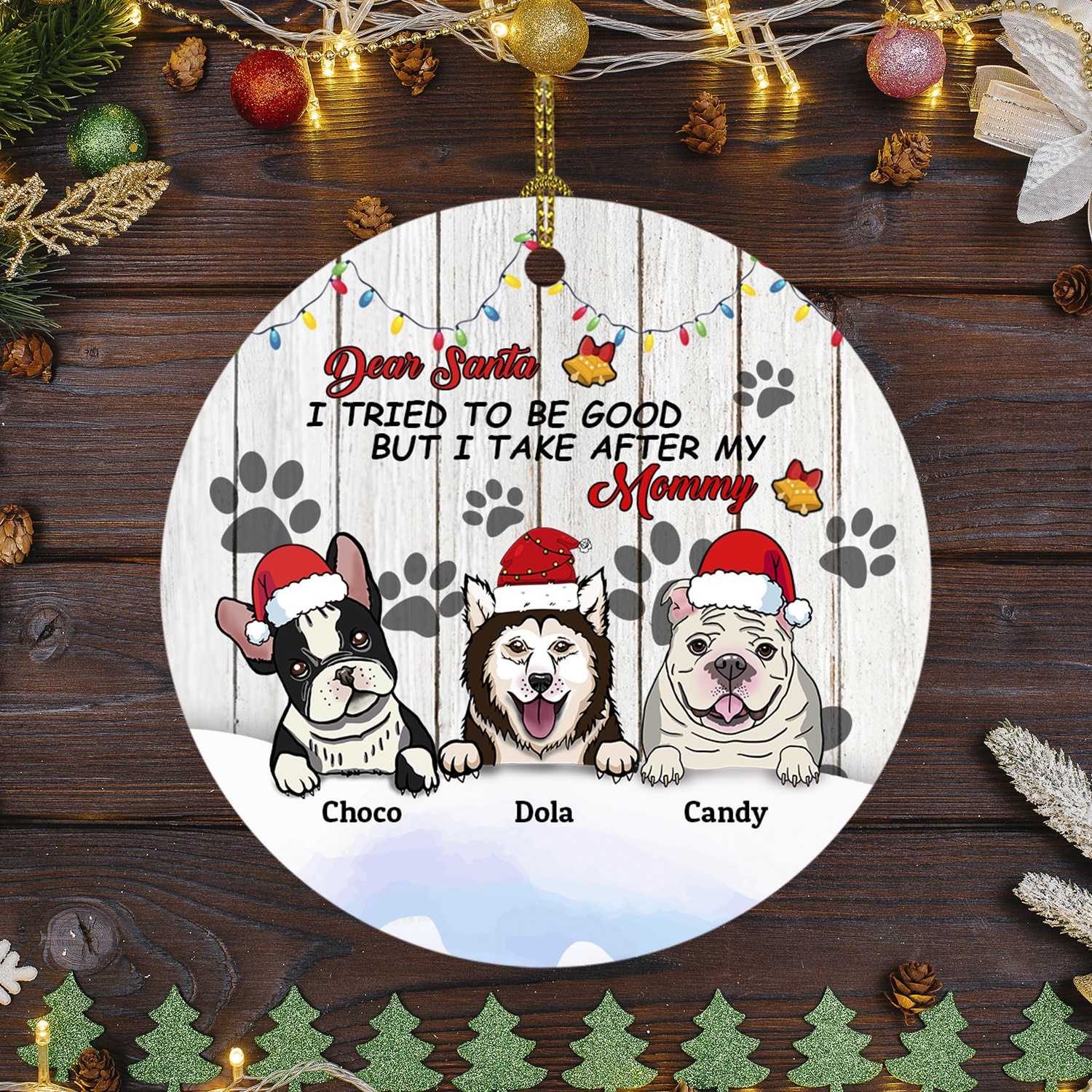 3O. Dear Santa 3-sample design Circle Mockup 6