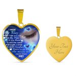 I Hide My Tears When I Say Your Name But The Pain In My Heart Is Still the Same Sympathy Gifts Heart Pendant Necklace - Bangle
