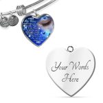 I Hide My Tears When I Say Your Name But The Pain In My Heart Is Still the Same Sympathy Gifts Heart Pendant Necklace - Bangle