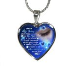 I Hide My Tears When I Say Your Name But The Pain In My Heart Is Still the Same Sympathy Gifts Heart Pendant Necklace - Bangle