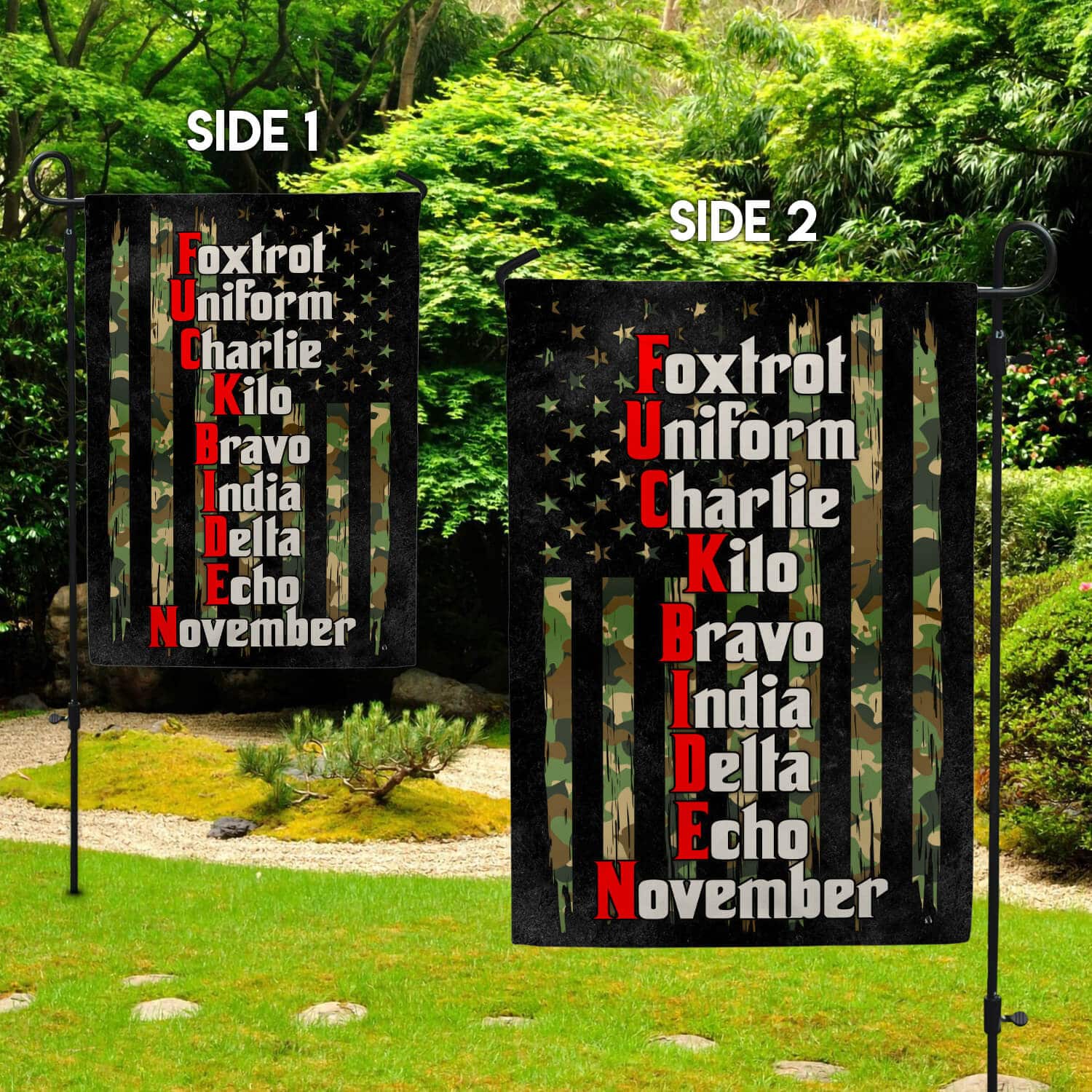 30x40 side 1 Garden Flag Mockup 2 Side