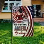 8VT. Wish You Ameri Christmas Garden Flag Mockup 3