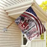 8VT. Wish You Ameri Christmas House Flag Mockup 2