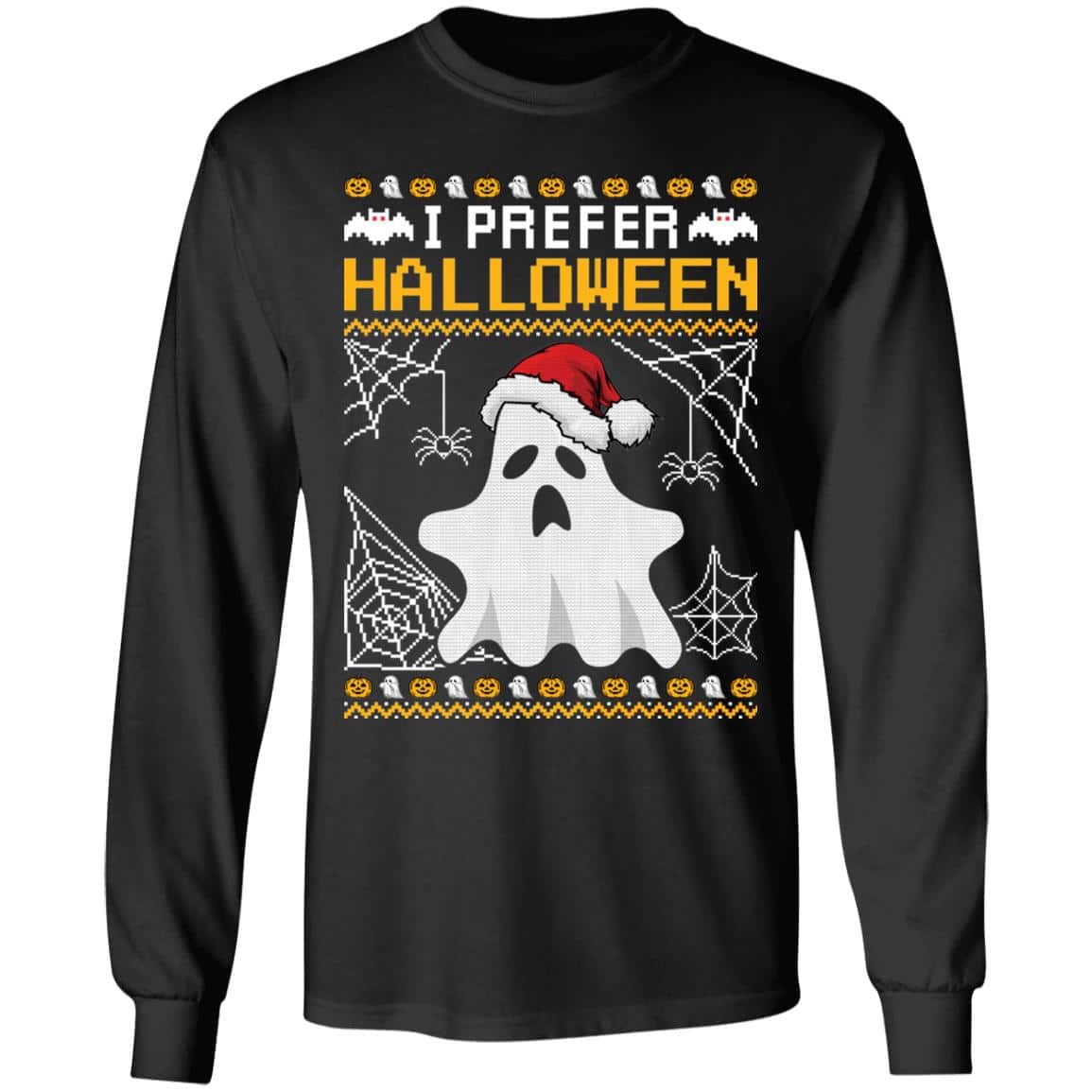 8. I Prefer Halloween, Black, Long Sleeve