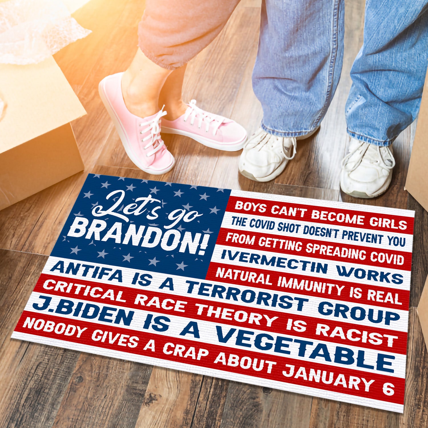 1O. uu tien Boys Can't Become Girls Doormat mockup 6