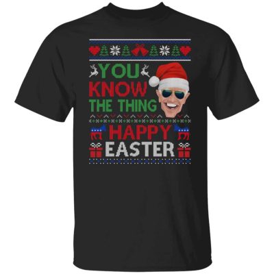 10TM. Happy Easter Biden 1, Black, Unisex T-Shirt