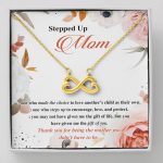 Stepped Up Mom One Who Made The Choice To Love Another's Child As Their Own Infinity Heart Pendant Necklace - Infinity Heart Necklace (18K Yellow Gold)