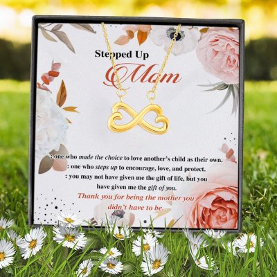 Alternative view of Stepped Up Mom One Who Made The Choice To Love Another's Child As Their Own Infinity Heart Pendant Necklace