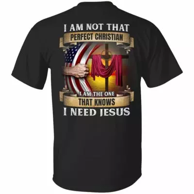 7VT. Not That Perfect Christian, Black, Unisex T-Shirt