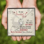 To My Beautiful Wife The One Who Didn't Get Away I Love You More Than Hunting Forever Love Heart Pendant Necklace