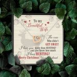 To My Beautiful Wife The One Who Didn't Get Away I Love You More Than Hunting Forever Love Heart Pendant Necklace