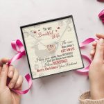 To My Beautiful Wife The One Who Didn't Get Away I Love You More Than Hunting Forever Love Heart Pendant Necklace