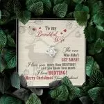 To My Beautiful Wife The One Who Didn't Get Away I Love You More Than Hunting Love Knot Necklace