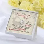 To My Beautiful Wife The One Who Didn't Get Away I Love You More Than Hunting Love Knot Necklace