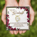 To My Soulmate I May Not Be Able To Solve All Your Problems Forever Love Heart Pendant Necklace