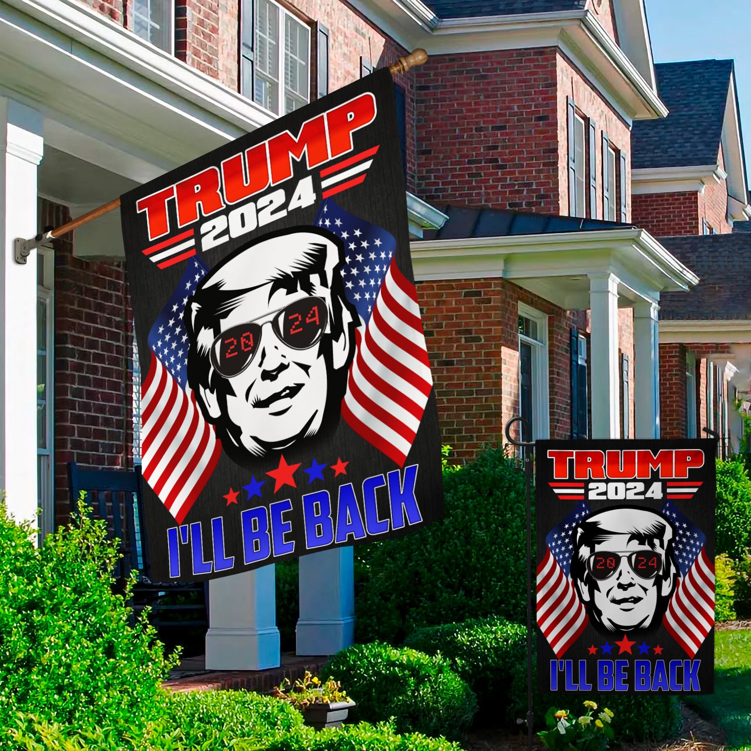 1O. Trump 2024 (30x40) Garden & House Mockup 2