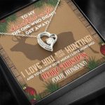 Husband to My Beautiful Wife the One Who Didn't Get Away I Love You More than Hunting Forever Love Pendant Necklace