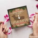 Husband to My Beautiful Wife the One Who Didn't Get Away I Love You More than Hunting Alluring Beauty Necklace