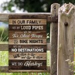 8. In Our Family Do Harleys METAL SIGN Metal Sign Mockup 2