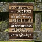 8. In Our Family Do Harleys METAL SIGN Metal Sign Mockup 4
