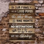 8. In Our Family Do Harleys METAL SIGN Metal Sign Mockup 8