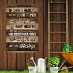 8. In Our Family Do Harleys METAL SIGN Metal Sign Mockup 12