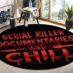 7VT. Serial Killer Documentaries rug Round Rug Mockup 6