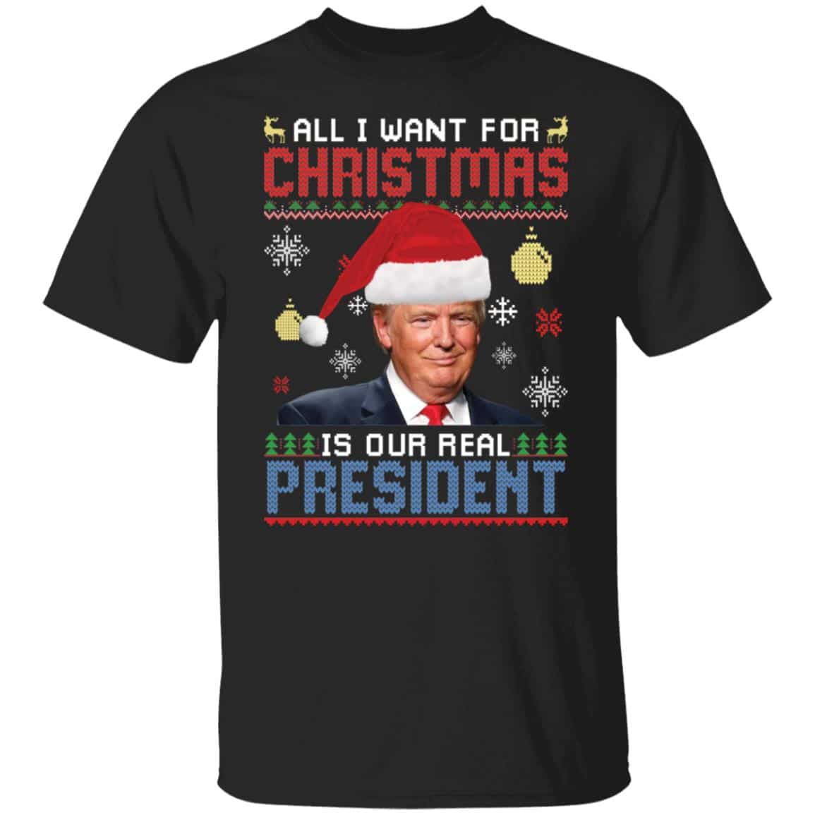 3TM UU TIEN. Christmas Real President t1, Black, Unisex T-Shirt
