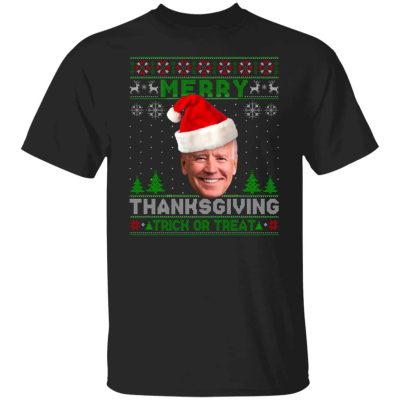 2TM. Merry Thanksgiving Trick Treat t1, Black, Unisex T-Shirt