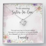 To An Amazing Sister In Law Through Marriage We Became Sisters Love Knot Necklace - Sister In Law Gifts - Love Knot Necklace