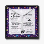 Hey Big Brother My Little Eyes Are Watching All You Say And Do Artisan Crafted Cross Necklace - Big Brother To Be Gifts - Artisan Crafted Cross Necklace