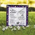 Hey Big Brother My Little Eyes Are Watching All You Say And Do Artisan Crafted Cross Necklace - Big Brother To Be Gifts