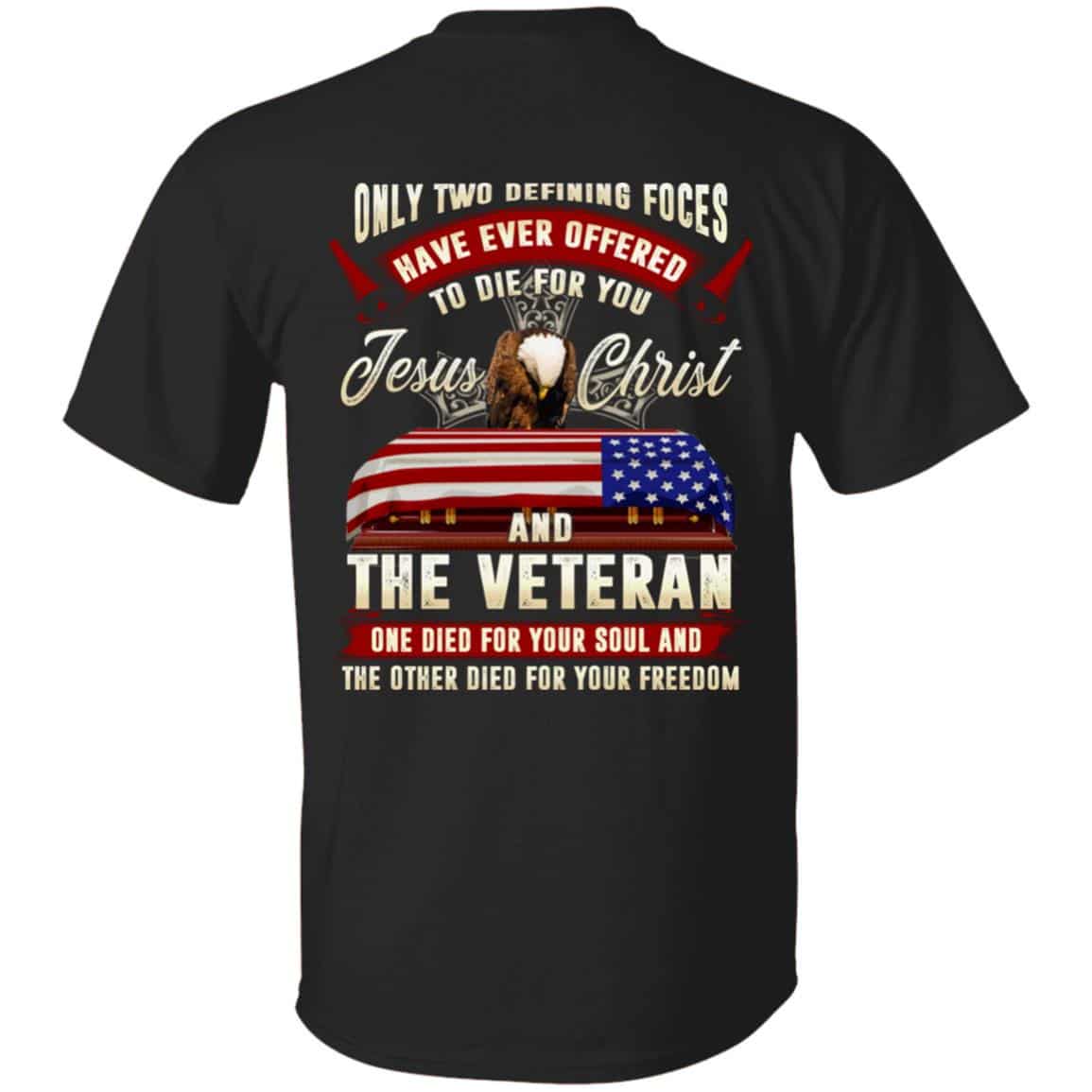 12. Jesus Christ Veteran Tee, Black, Unisex T-Shirt