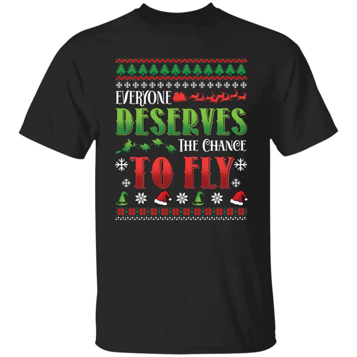 3Th. Everyone Deserves The Chance To Fly, Black, Unisex T-Shirt 3Th. Everyone Deserves The Chance To Fly, Black, Unisex T-Shirt