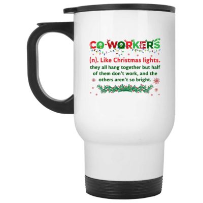 14 oz. White Travel Mug